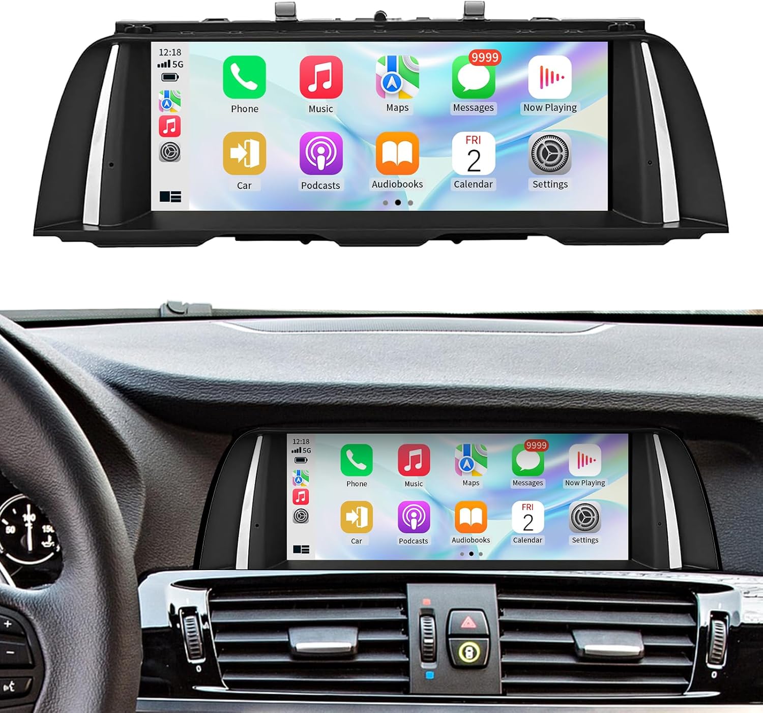 Wireless CarPlay/Android Auto 10.25 Inch Touchscreen for BMW 5 Series F10/F11 (2012-2016) with NBT System, Car Radio Receiver, Multimedia, Bluetooth, Car Stereo
