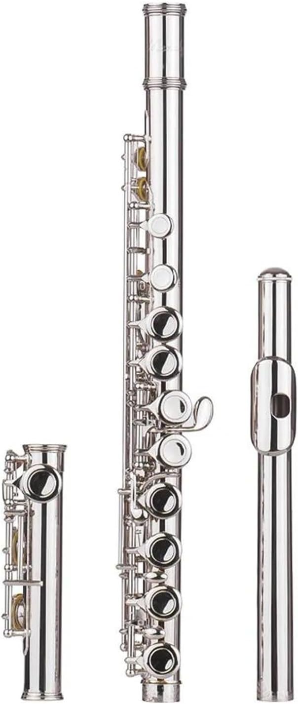16 Holes Closed Hole Flute C Key Cupronickel Flutes Woodwind Instrument with Case and Accessories