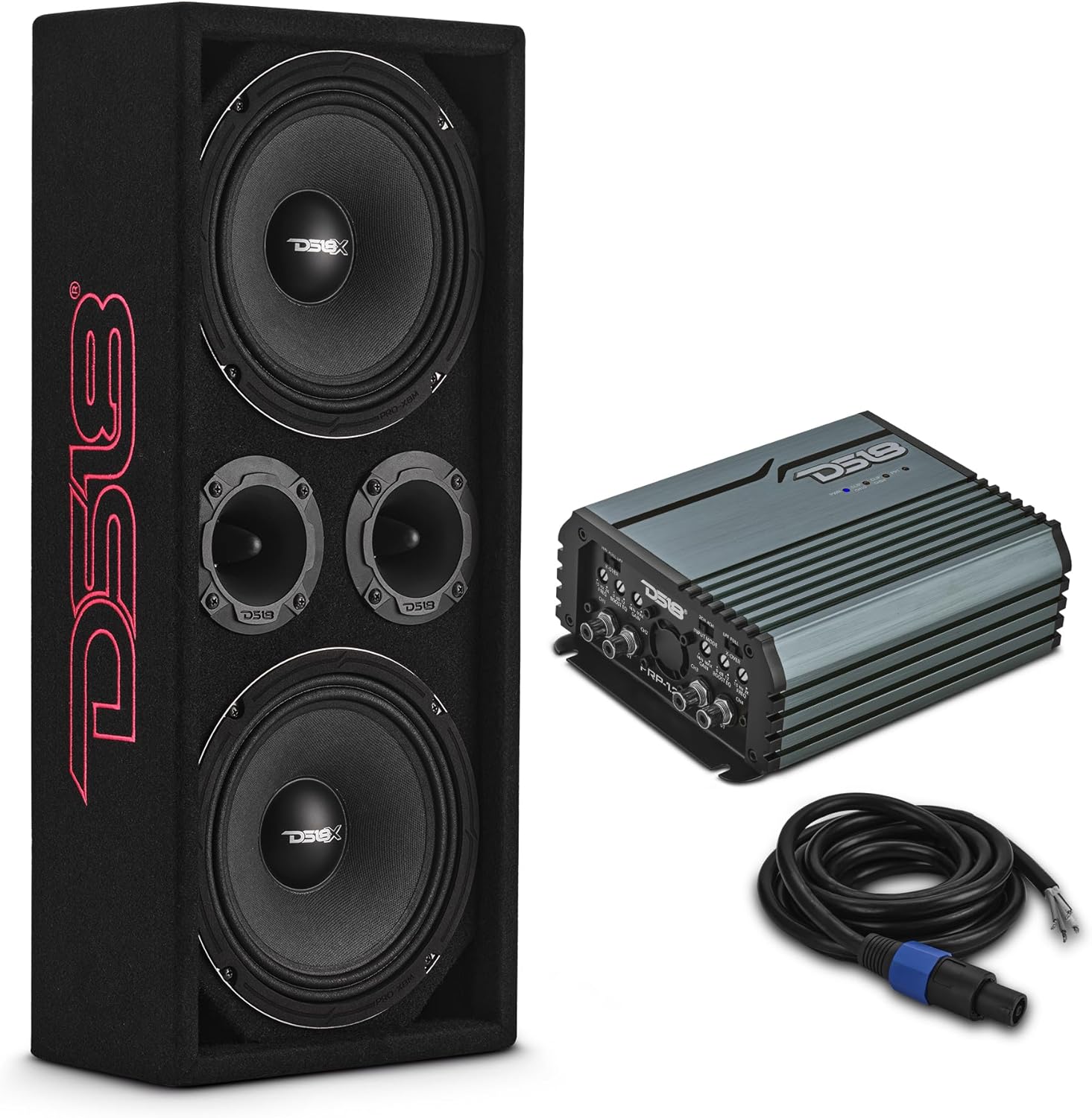 DS18 VOC8LD-PK Ported Loaded Voceteo Enclosure Package with Dual 8