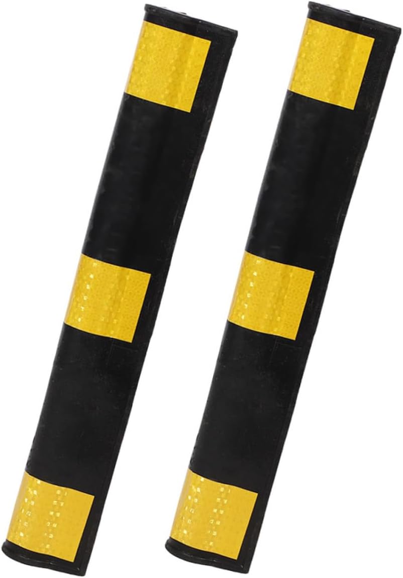 2Pcs Reflective Rubber Corner Guards for Parking Garages Wall Protector for Car Door Edges Easy Installation Padding for Enhanced Visibility Low Light Conditions