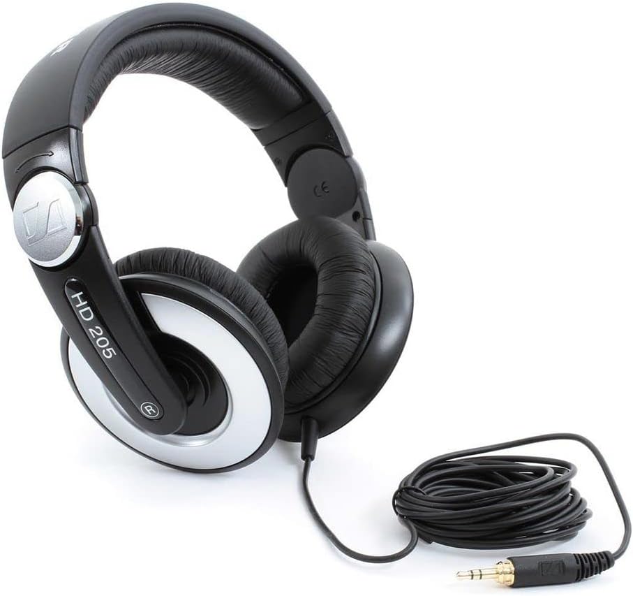 Sennheiser HD 205-II Studio Grade DJ Headphones (Black/Grey)