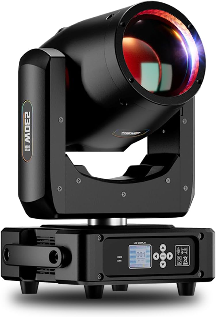 SHEHDS Moving Head Stage Lights Bulb 230W 7R (8500K) 14Gobos 14 Colors Wash/B/Frost/Rainbow Stage Effect 1.2° ~ 30° Angle 8-Facet Prism DMX512 Sound Activated DJ Lights