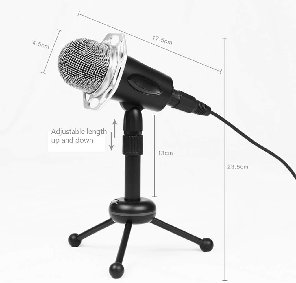 Studio Recording Microphone, Condenser Broadcast Microphone with Stand Adjustment for Phone Computer PC Conference Call,Live Stream,Podcasting,Gaming,Karaoke Singing,Pink