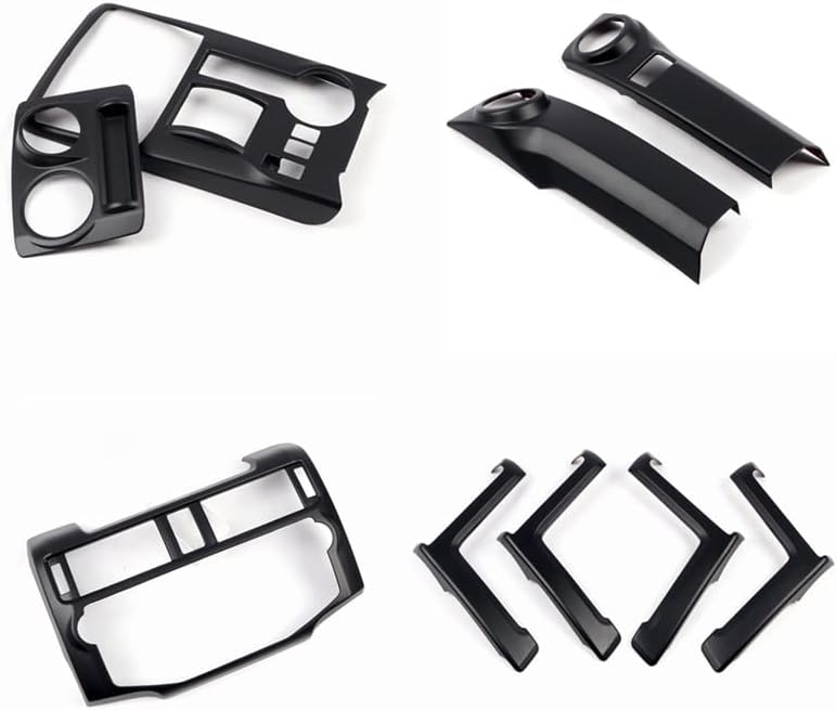 for Toyota 4Runner 2014-2019 LHD Matte Black Interior Set Cover Trim 9pcs Car Accessories