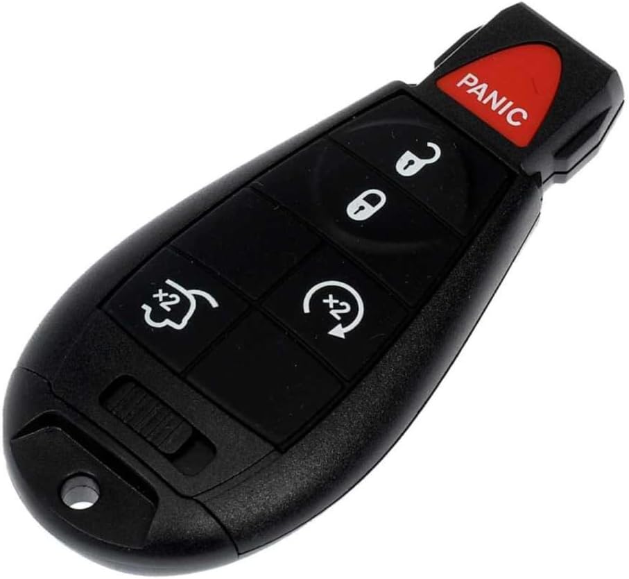 KarParts360 for Jeep Commander 2008 2009 2010 Keyless Entry Remote | Black Color | 5 Buttons | Key Fob Item Style | Replacement for 5026309AB, 5026309AC