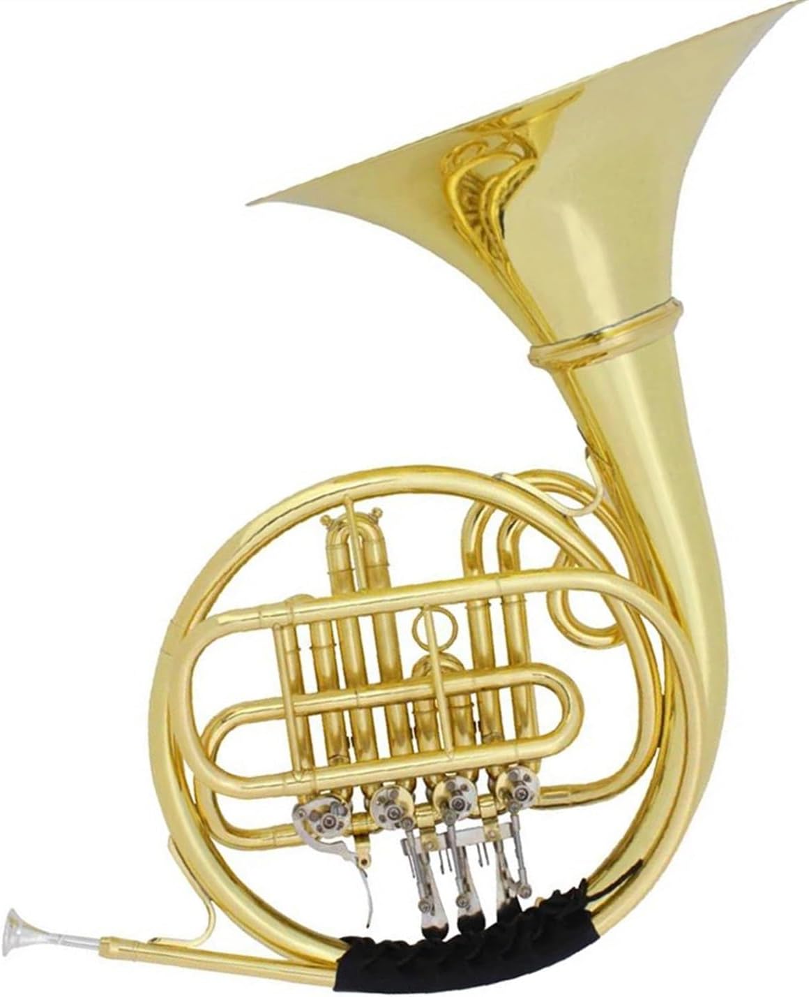 Brass French Horn 4 Keys Gold Plated French Horn F/Bb Split Double French Horn Brass Musical Instrument with Case Mouthpiece Parts
