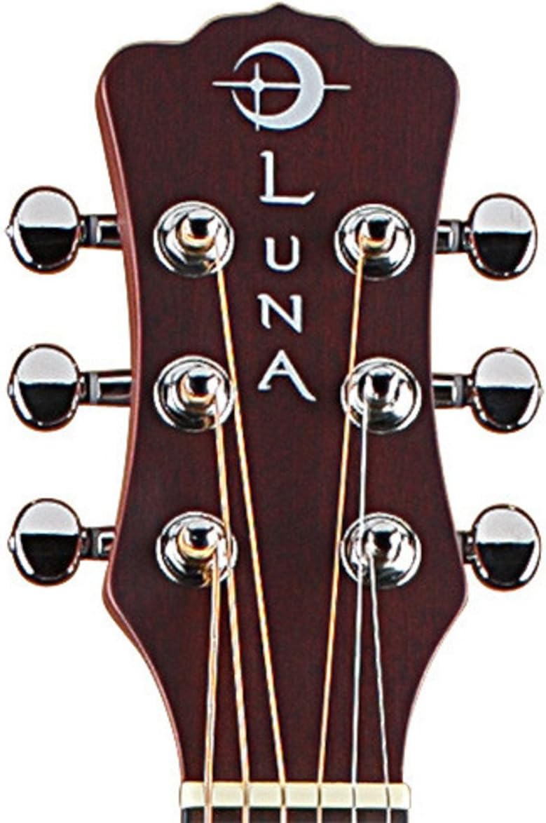 Luna Gypsy Parlor Student Guitar with Built-In Tuner