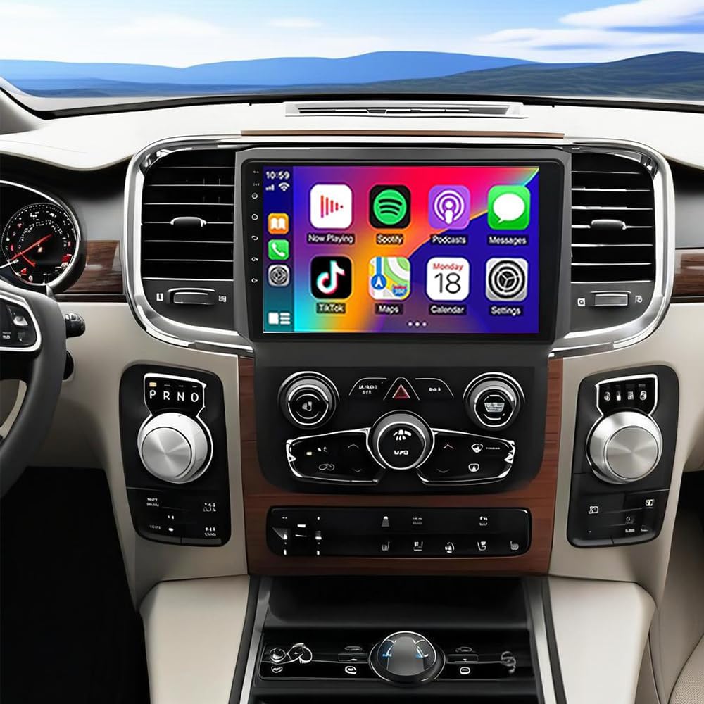2+64GB Android 15 Car Radio for Dodge Ram 1500 2500 3500 2013-2019 with Wireless Carplay Android Auto, 9