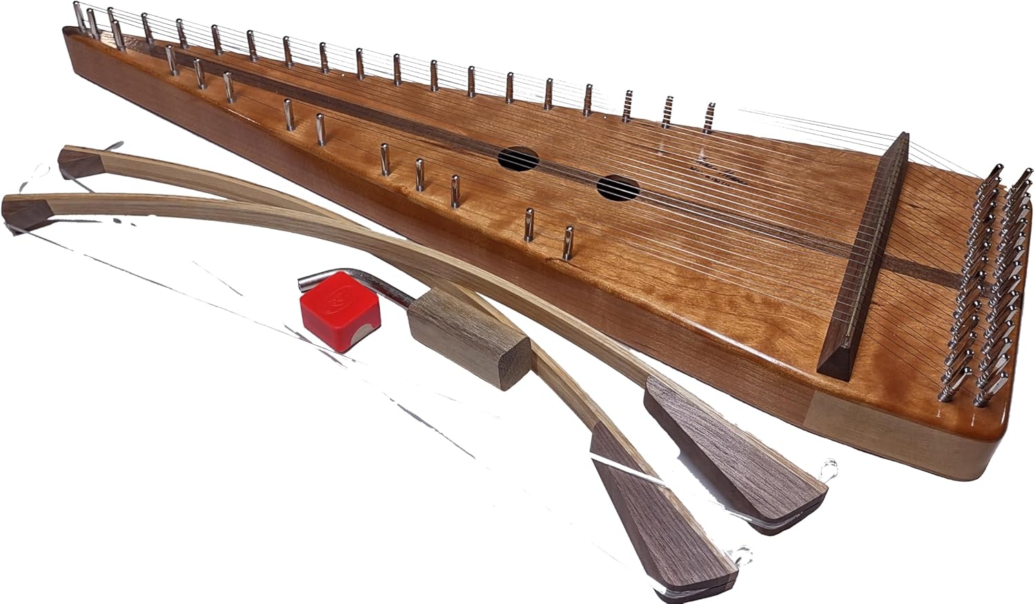 Bowed Psaltery Cherry with Cherry top and bottom, 30 strings with two bows