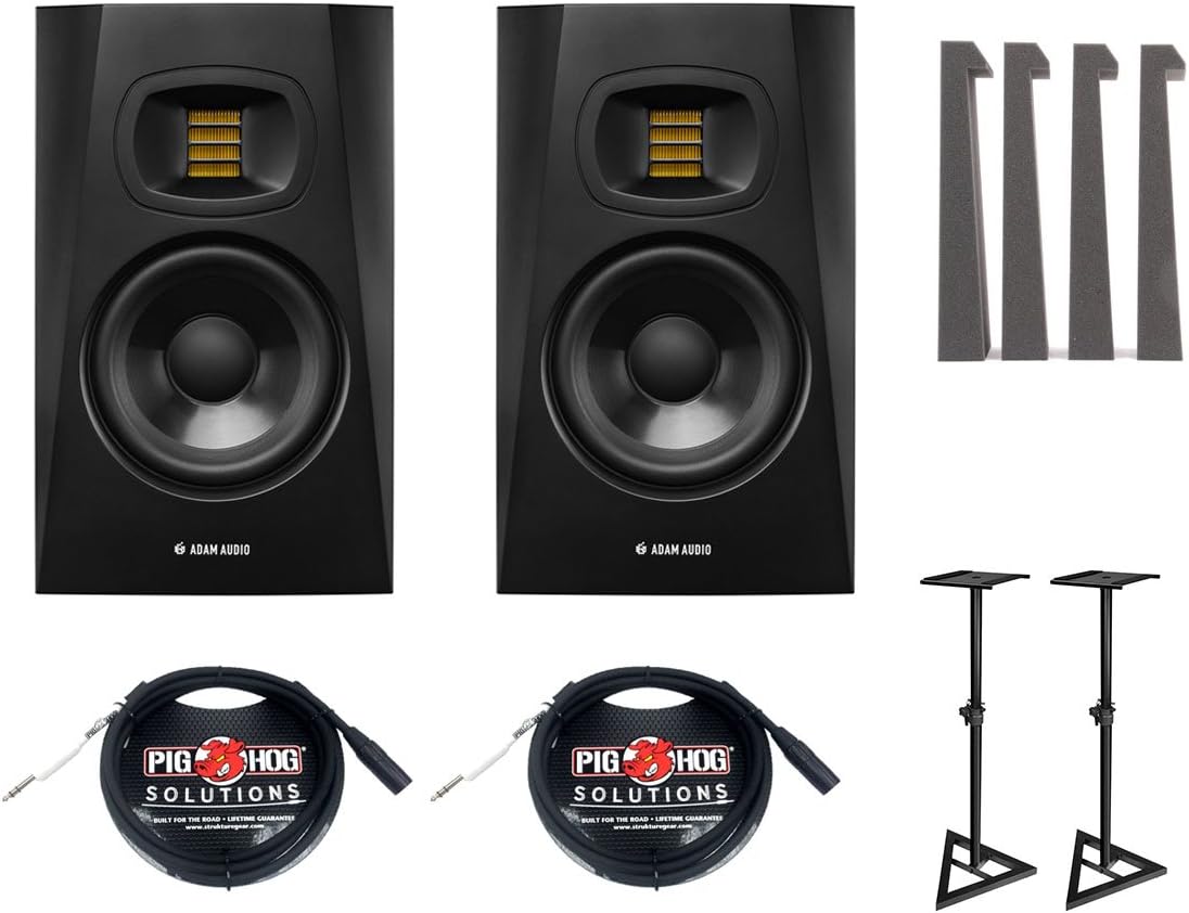 2x ADAM T5V + Stands + MoPADs + Cables