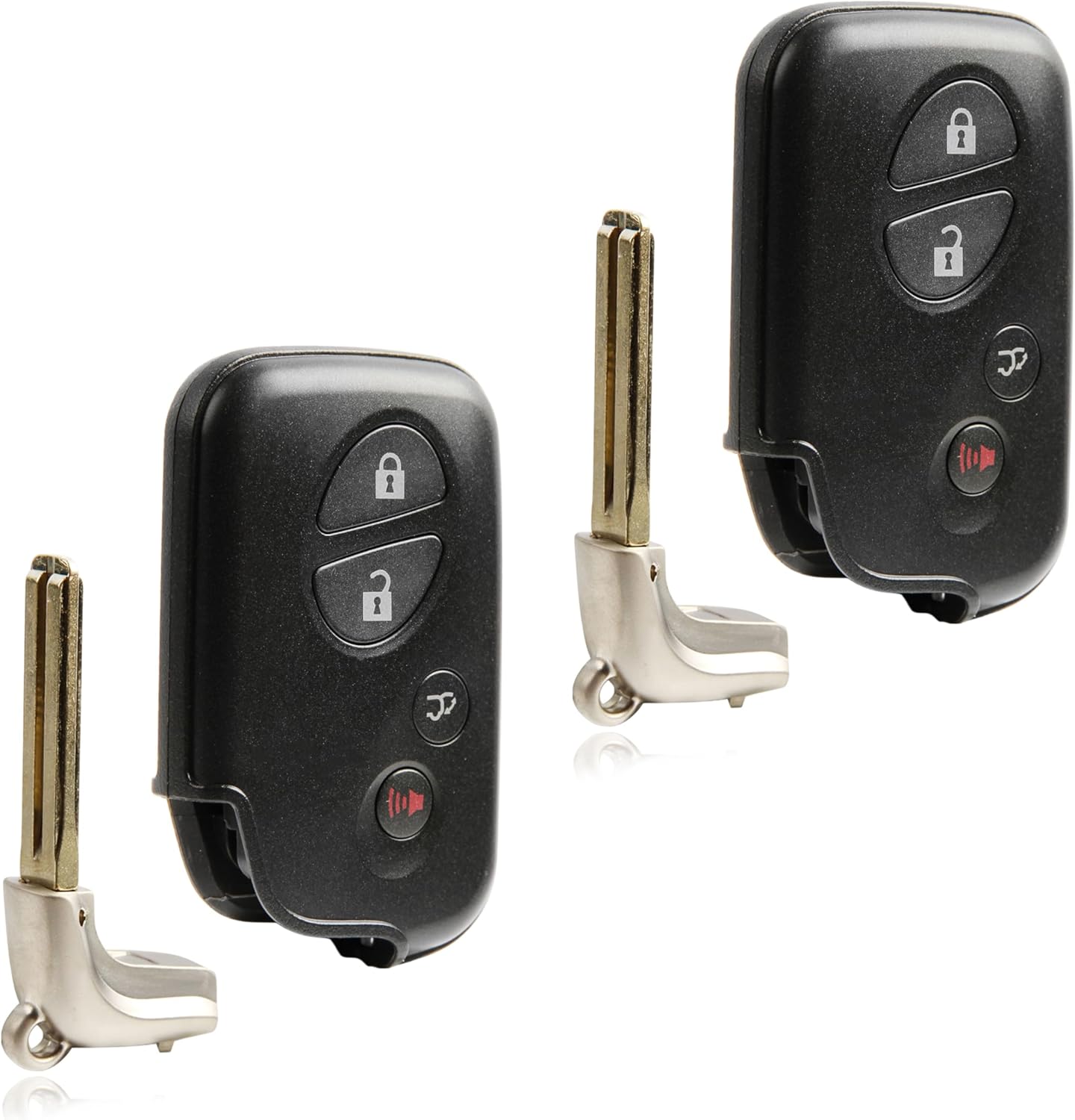 2X USARemote Key Fob Replacement Keyless Entry Remote for 2008 2009 2010 2011 2012 2013 2014 2015 2016 Lexus LX570 RX350 4-Button Proximity Smart Key (HYQ14AEM, GNE 6601)