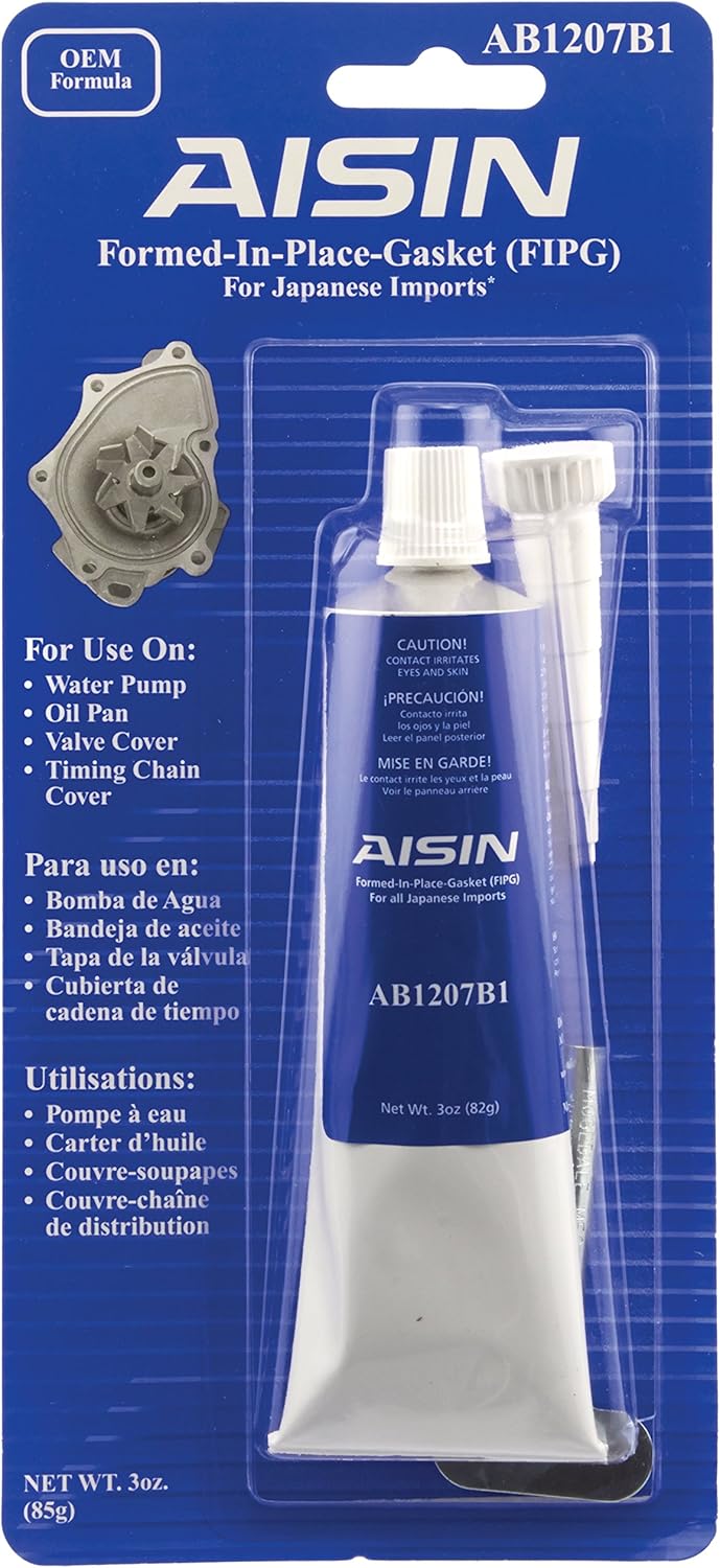 AISIN AB1207B1 Black Form-In-Place Gasket Sealant - 3oz. Tube; Pack of 6