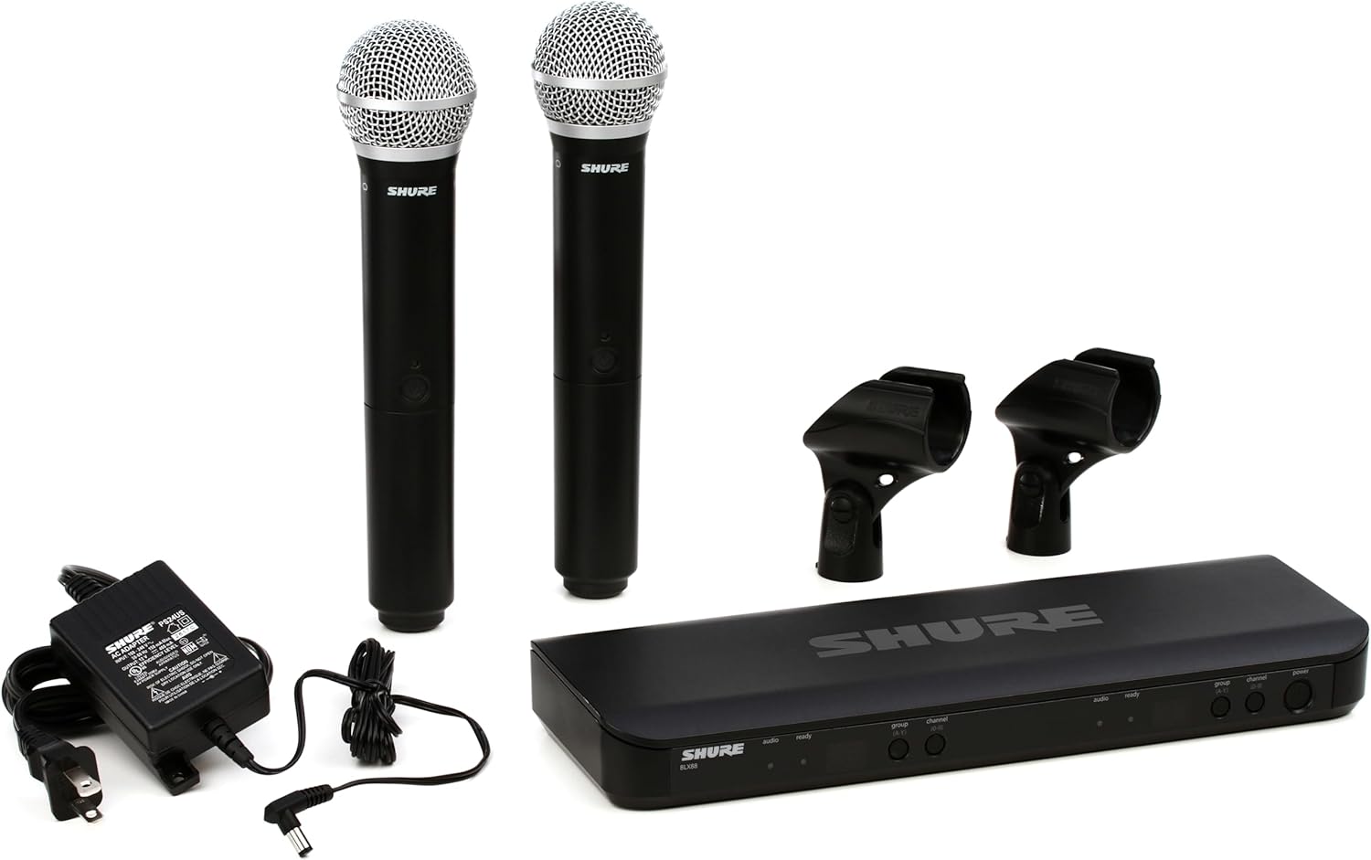 Shure BLX288/SM58 Dual Channel Wireless Handheld Microphone System with Bag - H9 Band