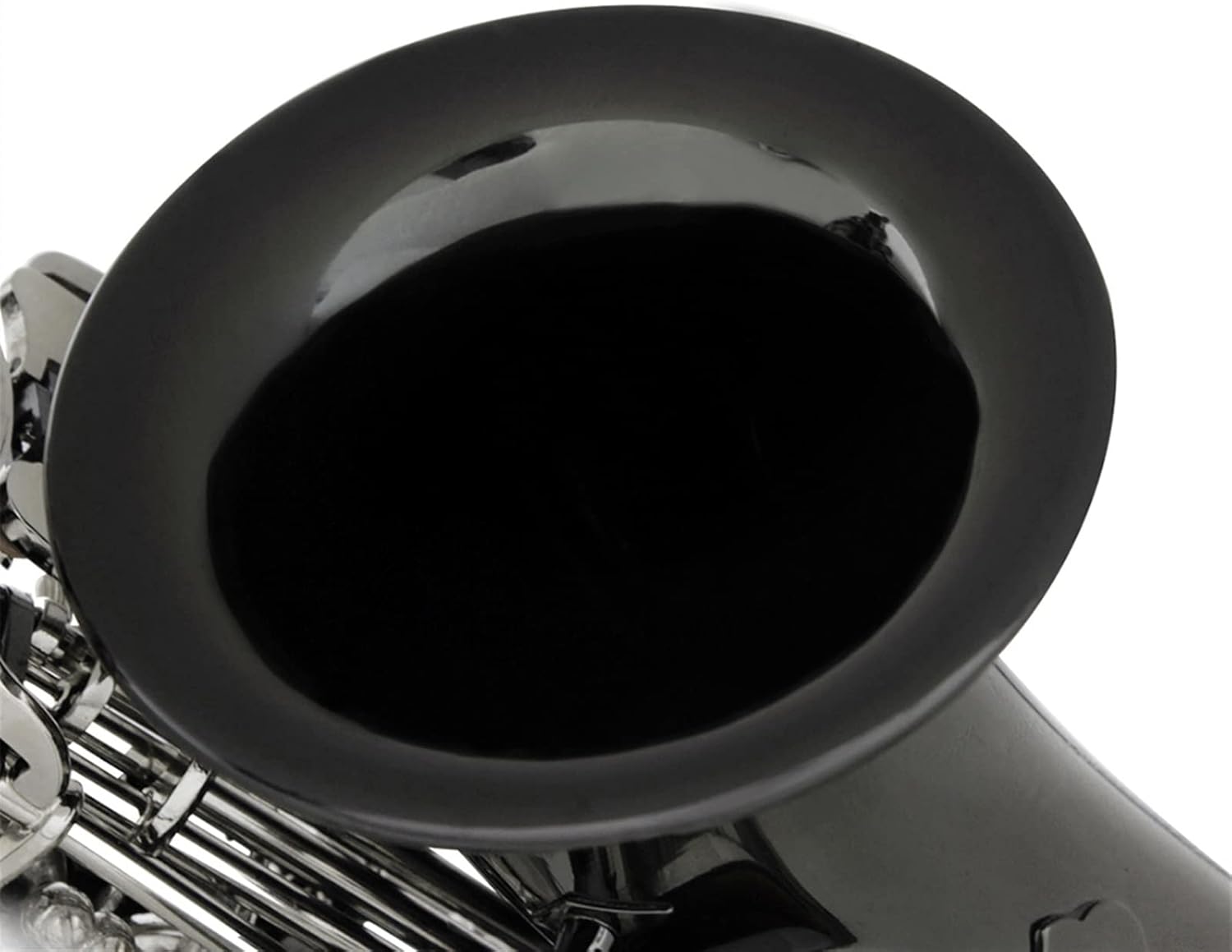 Saxophone Brass Nickel Plated Black Bb Tone B Flat Saxfone Woodwind Musical Instrument with Case Beginner Saxophone