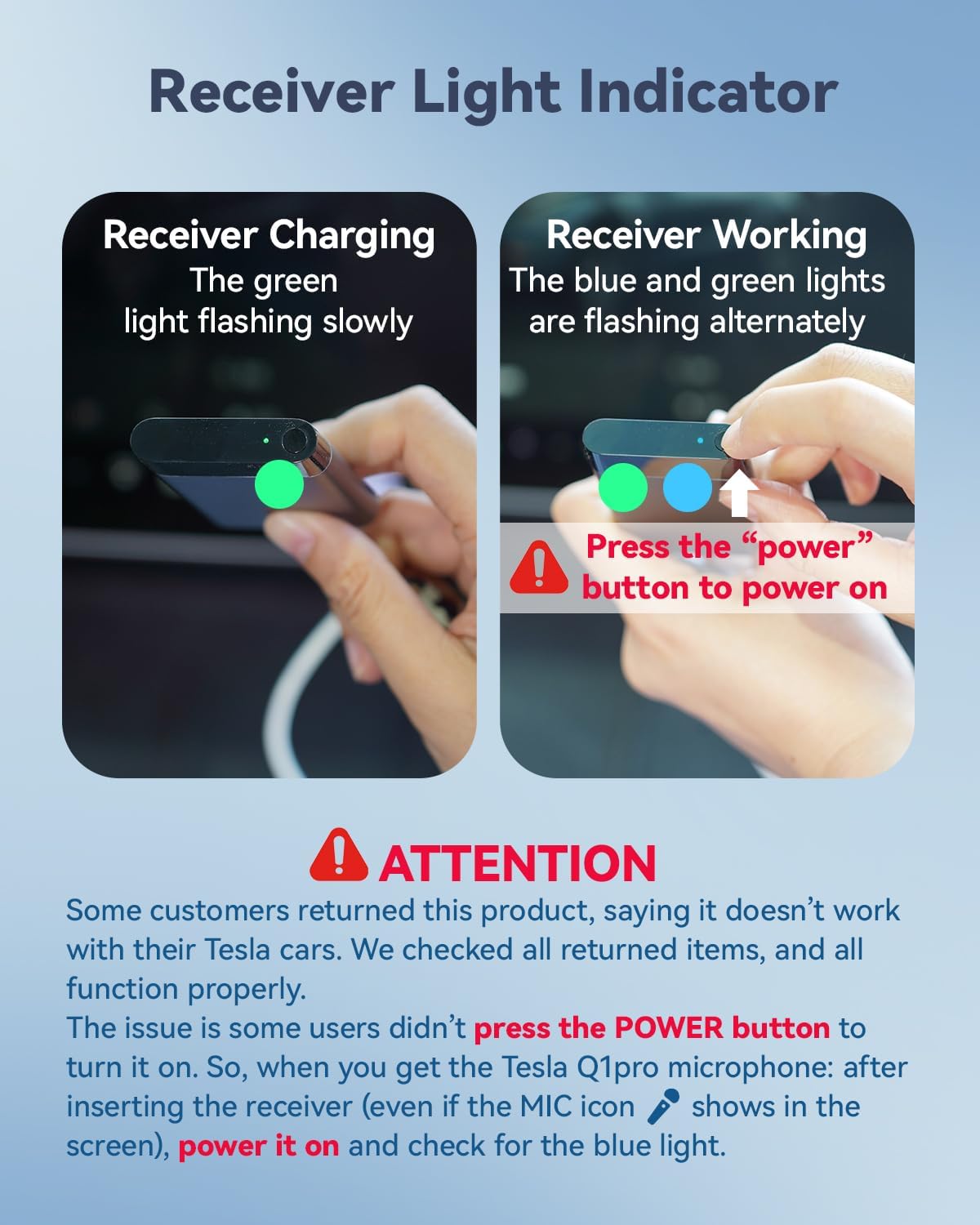 Tesla Karaoke Microphone for Tesla with Portable Case, Car Karaoke Microphone with USB A Receiver for Tesla Model Y/3/S/X, Wireless Singing Mic with 3.5mm Jack for Cars, Speakers, 2Mics