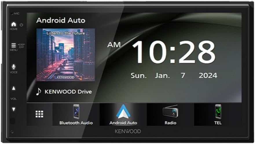 KENWOOD DMX4710S Digital Car Stereo (50W x 6-Ch), Apple CarPlay & Android Auto Compatible, Bluetooth-Enabled Head Unit with 6.8