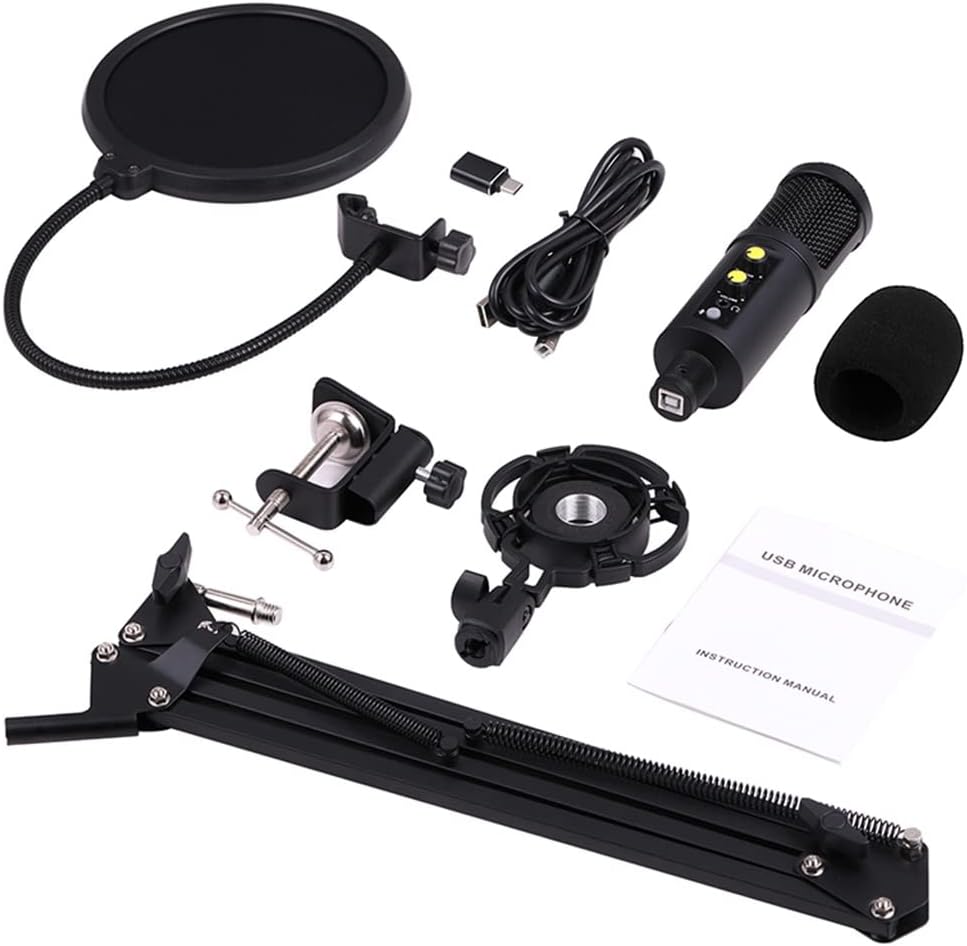 BM850 USB Microphone for Recording/Streaming/Gaming, Professional Microphone for PC/Laptop, Voice Volume Control (A