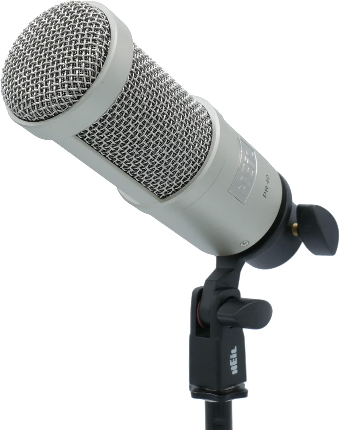 Heil PR 40 Dynamic Microphone for Streaming, Podcast, Recording, and Broadcast, XLR Microphone for Live Music, Wide Frequency Response, Smooth Sound, Superior Rear Noise Rejection - Champagne