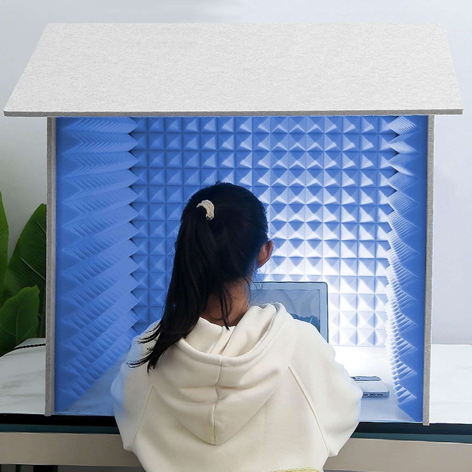 Home Studio Soundproof Room, Portable Recording Studio, Recording Studio Equipment, Sound Absorbing Enclosure (Blue)