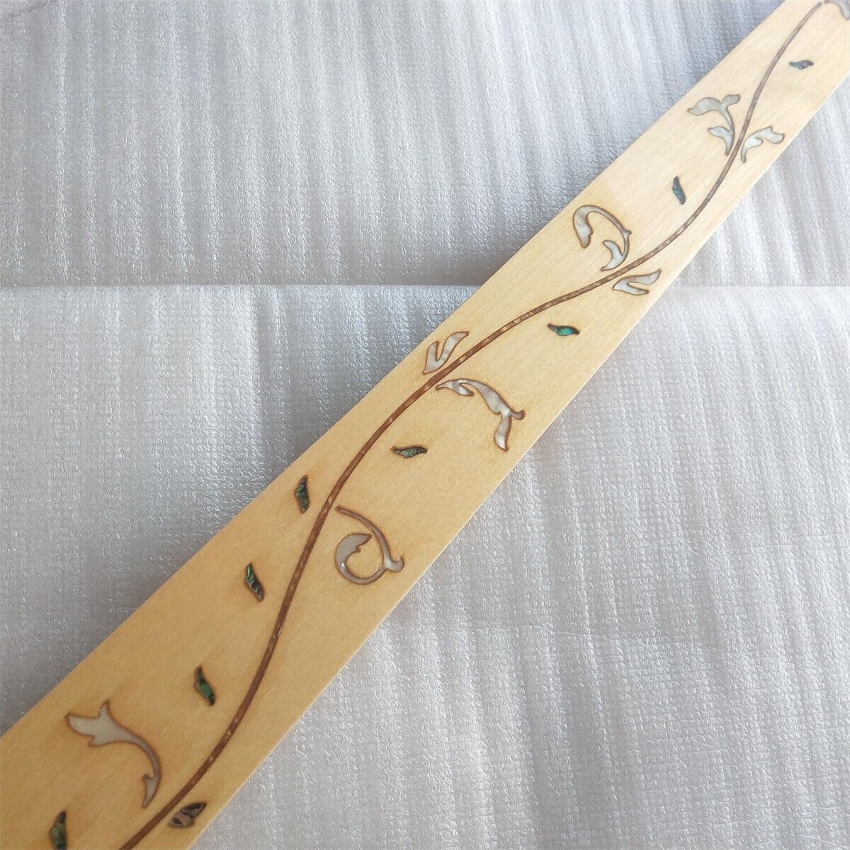 Fretless J Bass Guitar Neck 20 Fret 4 String Maple Fingerboard Vine Inlay Gloss