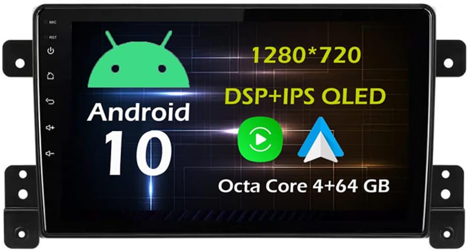 9'' Android Car Radio Stereo for Suzuki Grand Vitara 3 2005-2015 Octa Core Android 10.0 Touchscreen Headunit supports GPS Navigation Carplay Android Auto Bluetooth SWC DSP USB AHD Camera-4+64