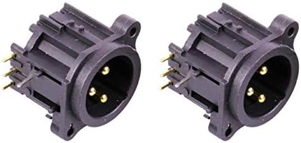 Davitu Electrical Equipments Supplies - 100pcs/lot 3 Pin XLR Female/Male Right Angle PCB Panel Mount 90 Degree 3 Poles XLR Jack Socket Chassis - (Color: 100 Male)