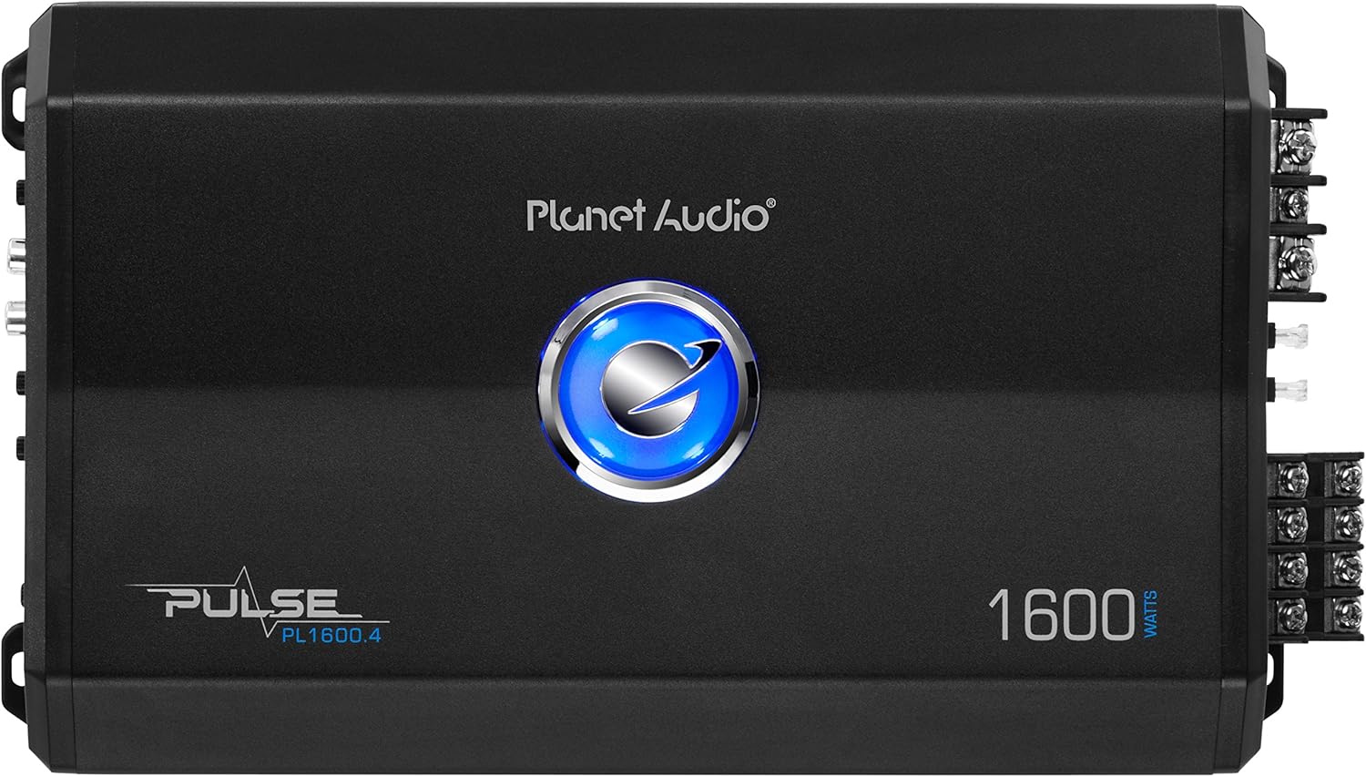 Planet Audio PL1600.4 4 Channel Car Amplifier - 1600 High Output, High/Low Level Inputs, High/Low Pass Crossover, Hook Up to Subwoofer for Bass