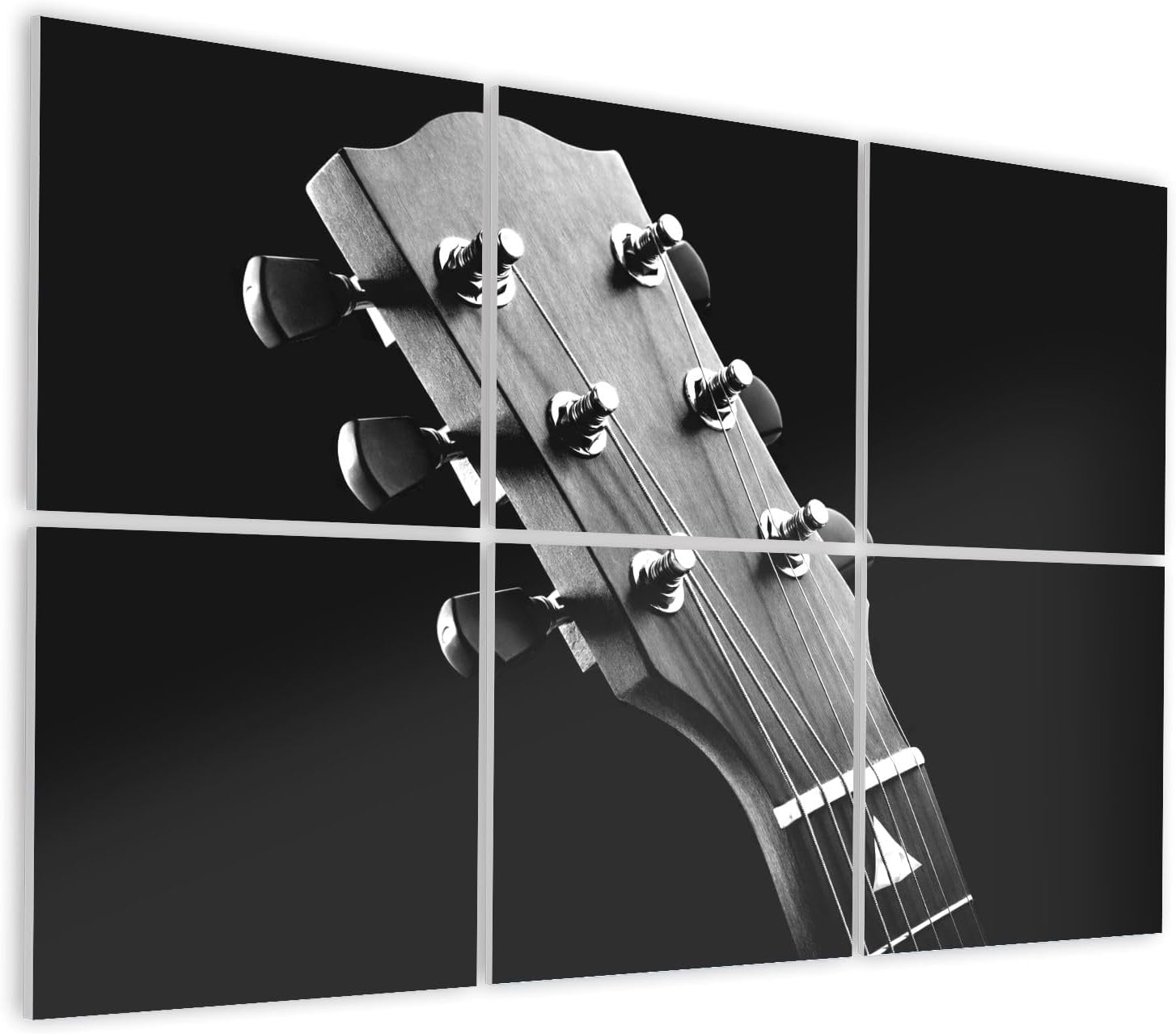 6 Pack Art Acoustic Panels Self Adhesive les electric guitar headstock guitar pictures Decorative Soundproof Wall Panels Sound Absorbing Panel 48