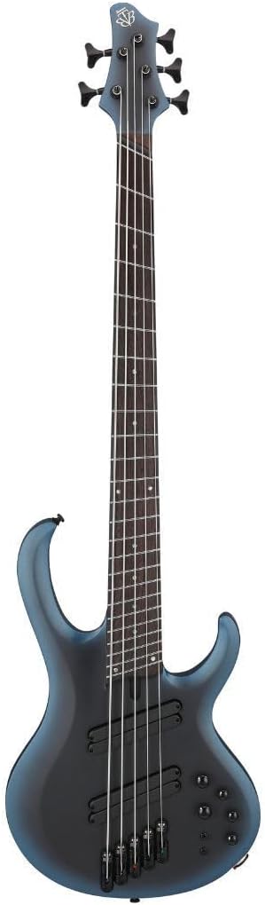 Ibanez BTB605MS Bass Workshop 5-String Right-Handed Multi Scale Electric Guitar with Panga Panga Fretboard (Midnight Arctic Ocean Matte)
