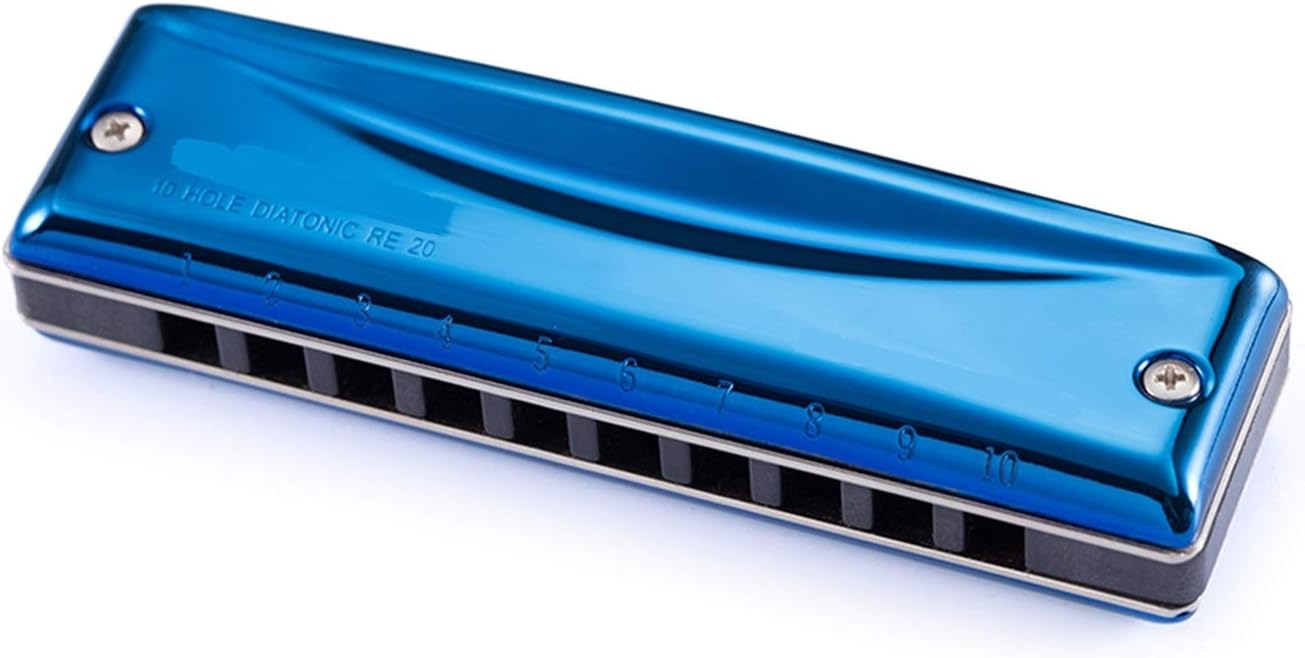 SUOFEILAIMU 10 Holes Blues Harmonica Diatonic Blues Harp Blue Professional Musical Instrument Key of C/Db/D/EB/E/F/Gb/G/Ab/A/Bb/B (Color : Key of E)
