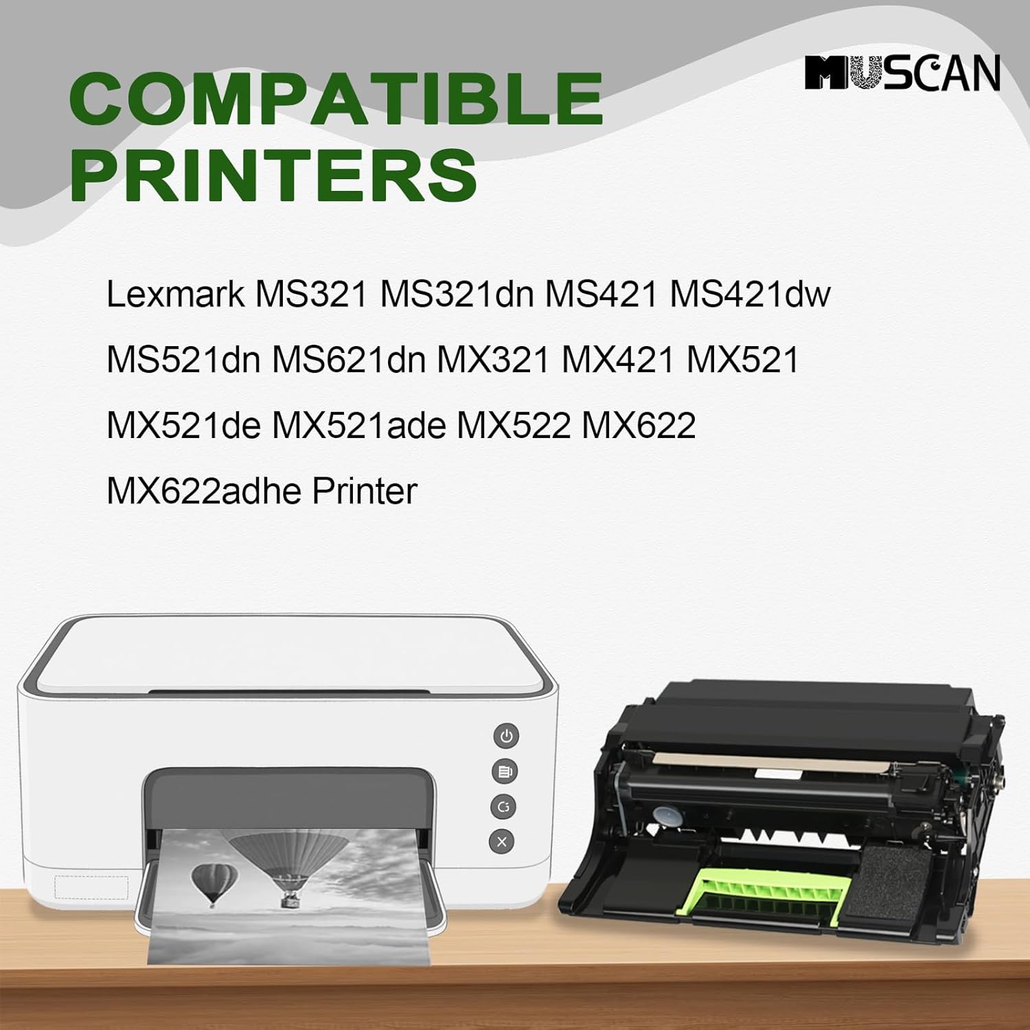 56F0Z00 56F0ZA0 Imaging Unit Replacement for 56F0Z00 56F0ZA0 Drum Unit for B2442dw B2338dw MS321 MS421 MS521 MX521 MS621 MS622 Printers(1-Pack Black, 60000 Pages)