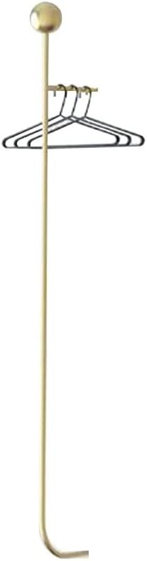 Vertical Wall Mount Coat Rack, Multifunctional Household Bedroom Clothes Hanger Simple Indoor Wall Mounted Corner Clothes Decor Shelf, Reasonable Utilization of Wall Space ( Color : Gold , Size : 20x1