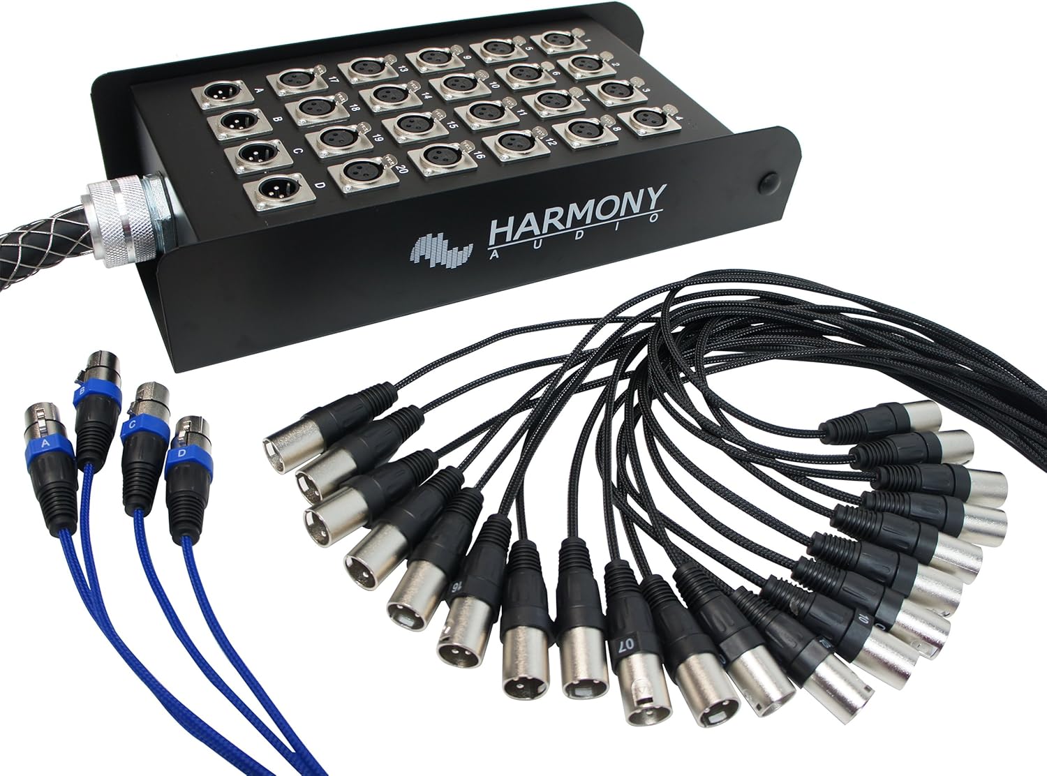 Harmony Audio HA-SB24100 Pro Stage XLR Snake Cable Box 24 Channel