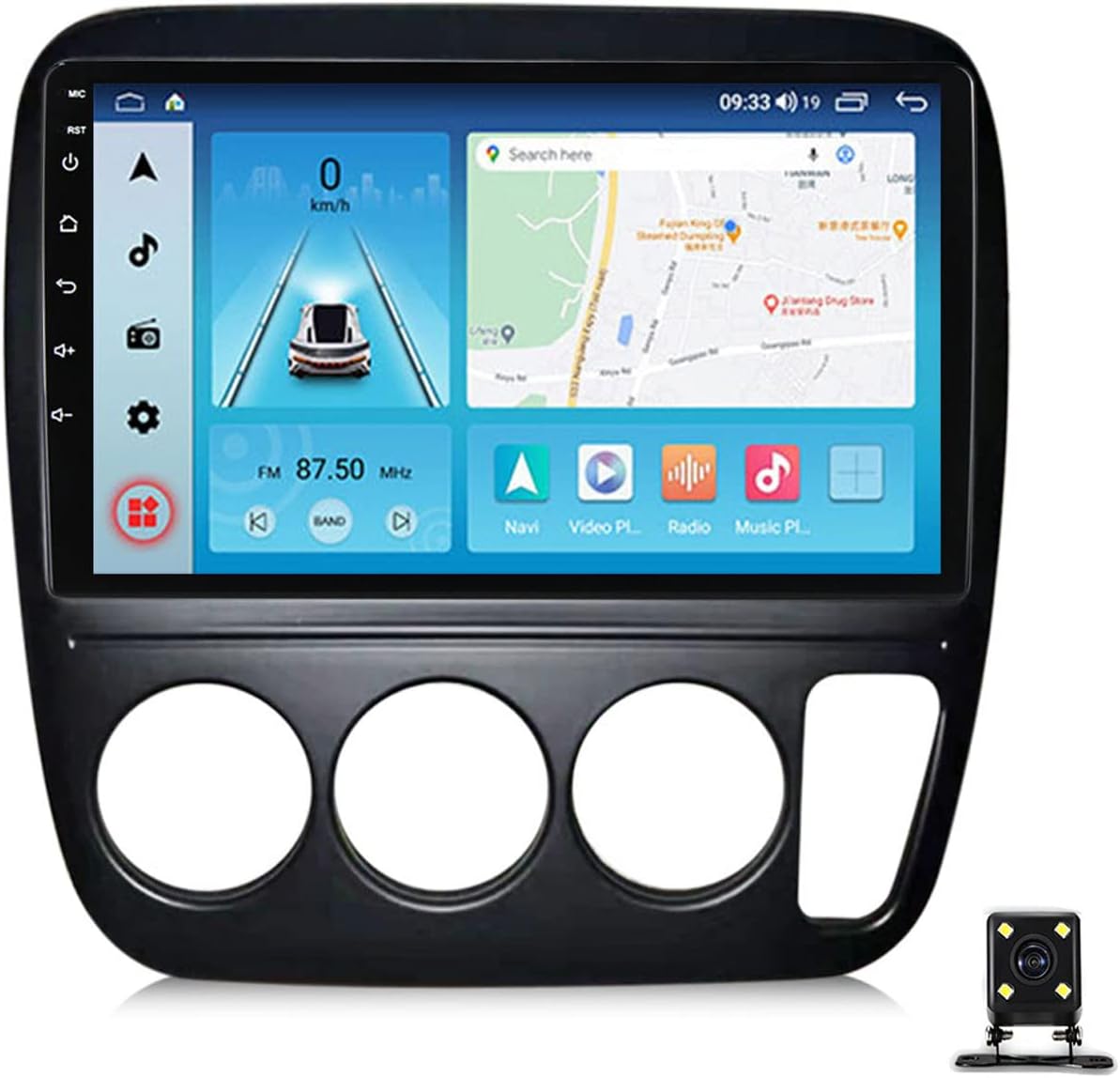 Double Din Car Stereo Radio with Bluetooth, 9In Touch Screen Car Stereo for Honda CR-V CRV 1997~2001 with Backup Camera, Mirror Link/Carplay/Android Auto, FM Car Radio Receiver