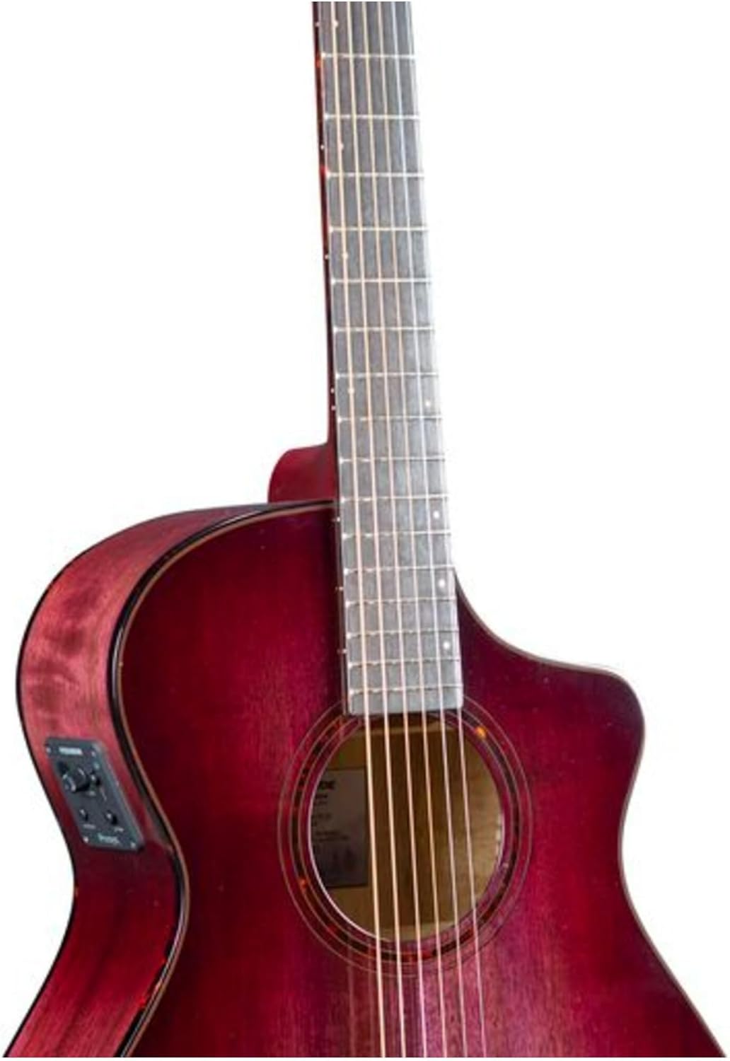 Breedlove Pursuit Exotic S Concert 6-String Myrtlewood Wood Top Acoustic Electric Guitar with Slim Neck and Pinless Bridge (Right-Handed, Pinot Burst)
