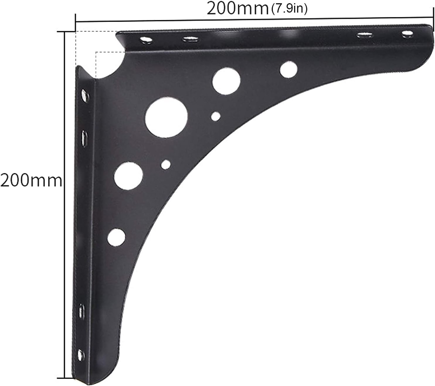 Shelf Brackets & Supports,2Pcs Shelf Bracket Right Angle Bracket Wall Mount Corner Brace Floating Heavy Duty Shelves Support,Triangle Shelving Brackets,Wall Hanging Bookshelf Bracket Frame w, 20x20cm