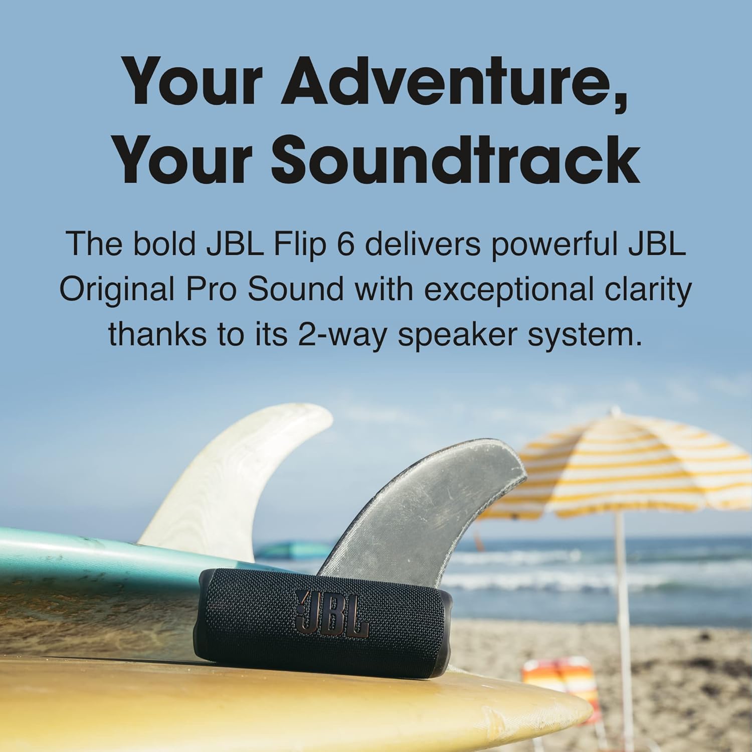 JBL Flip 6 - Portable Bluetooth Speaker, Powerful Sound and Deep Bass, IPX7 Waterproof, 12 Hours of Playtime, Speaker for Home, Outdoor and Travel (White) (Renewed)