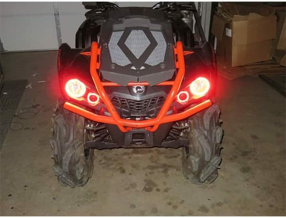SYA Angel Eyes LED Halo Accent Light Kit | Compatible with Can-Am Outlander L/XMR L| ATV Accessories | Red
