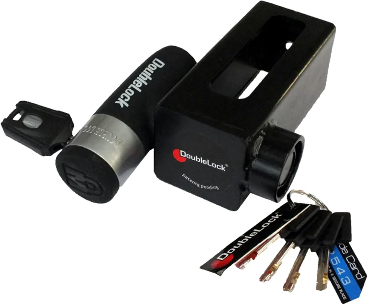 DoubleLock Barracuda Outboard Motor Lock – Compact & Heavy Duty Marine Security for Dinghies, Skiffs & Tenders up to 50 hp – Corrosion-Resistant, Easy Install - Long Mount (5.5 inches)