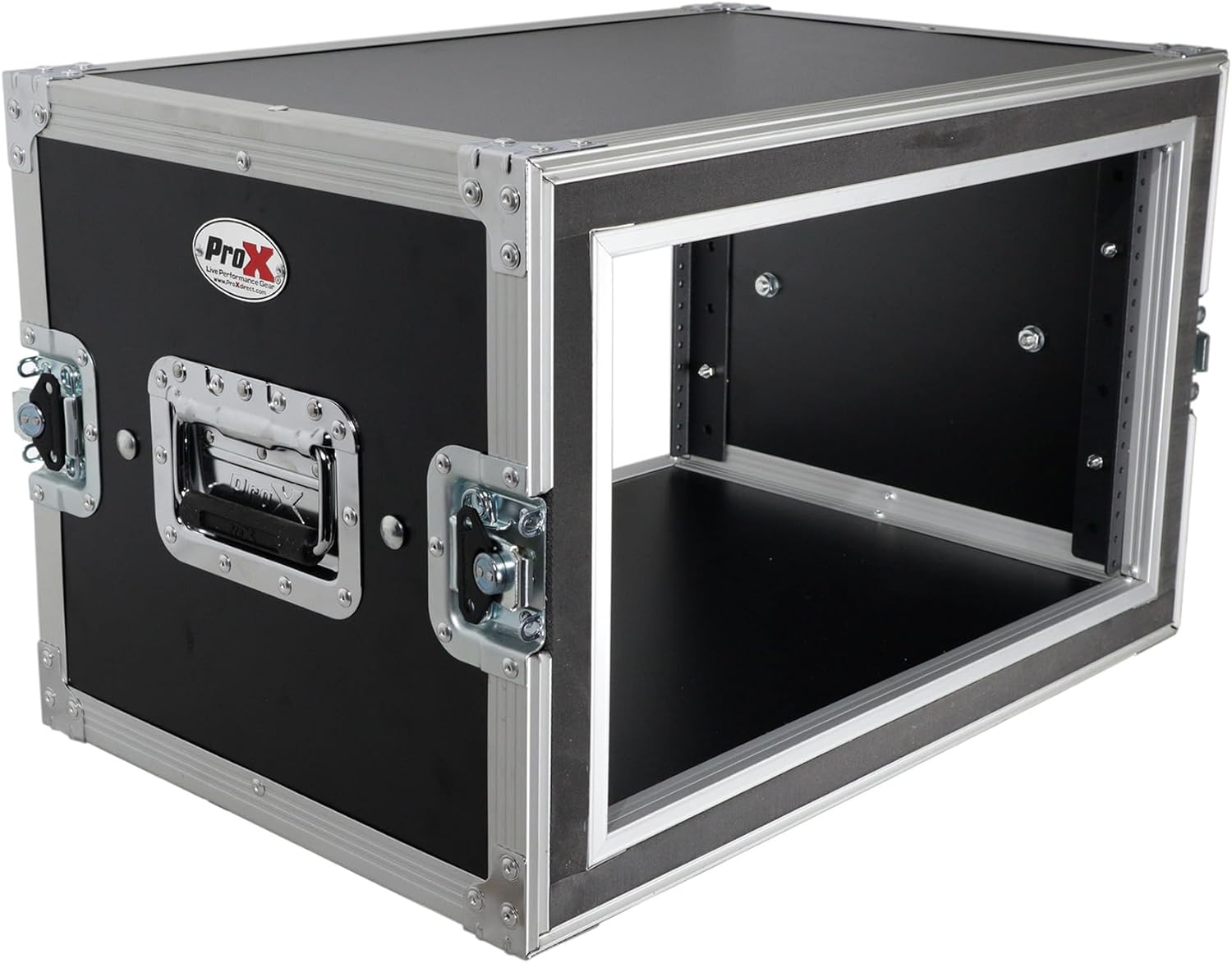 Prox Racing Parts 6 U Space Vertical 10 U Slant Top Load PRO DJ Mixer Rack Flight Road Ready Case T-6MR
