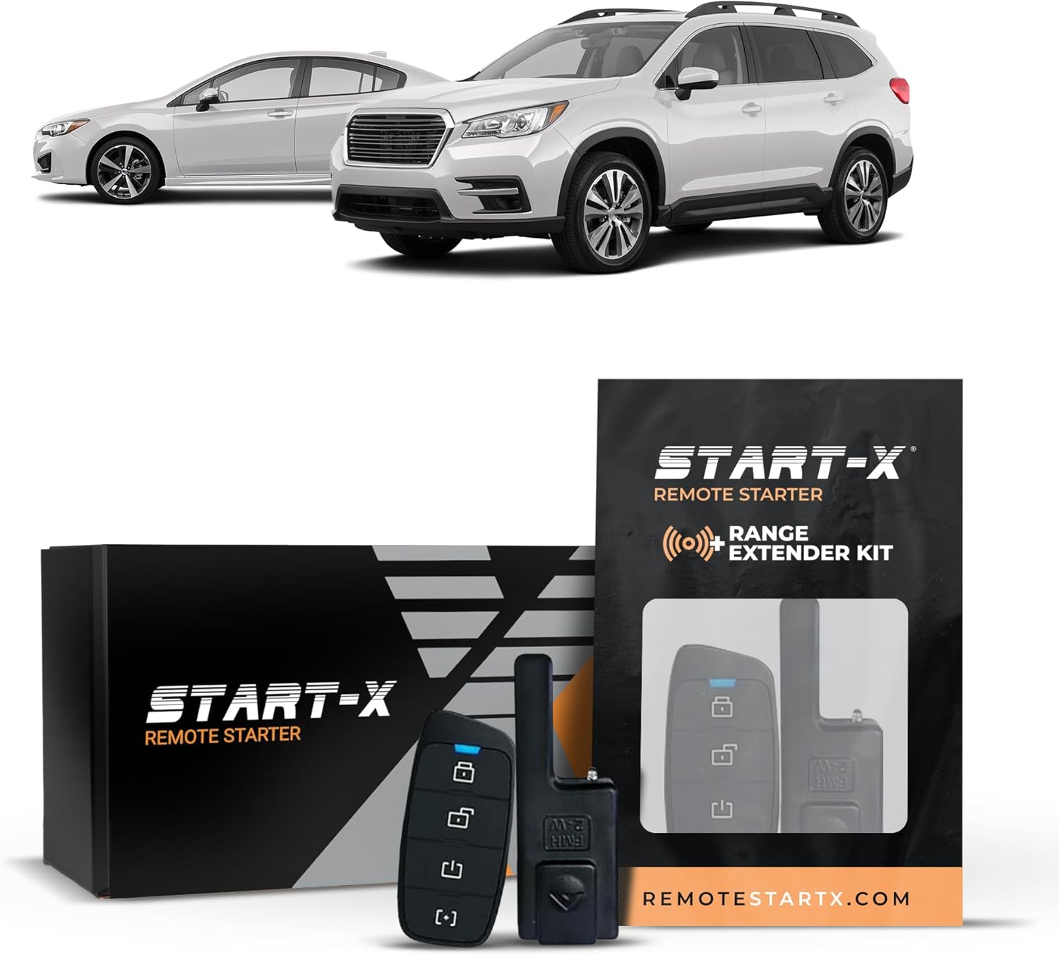 Start-X Remote Starter Kit + 3000ft 2 Way Range Extender for Subaru Ascent (2019-2022), Crosstrek (2018-2023), Forester (2019-2023), and Impreza (2017-2023) Vehicles with Key Ignition