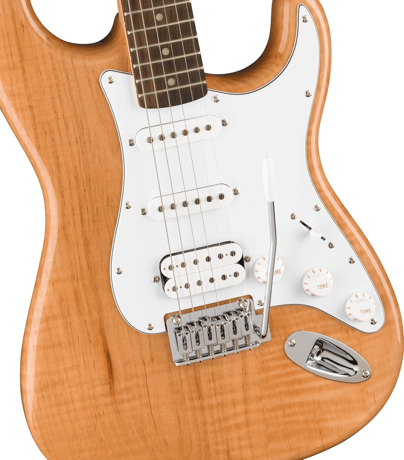 Fender Affinity Stratocaster HSS - Natural Bundle with Frontman 10G Amplifier, Gig Bag, Tuner, Instrument Cable, Strap, Picks, and Austin Bazaar Instructional DVD