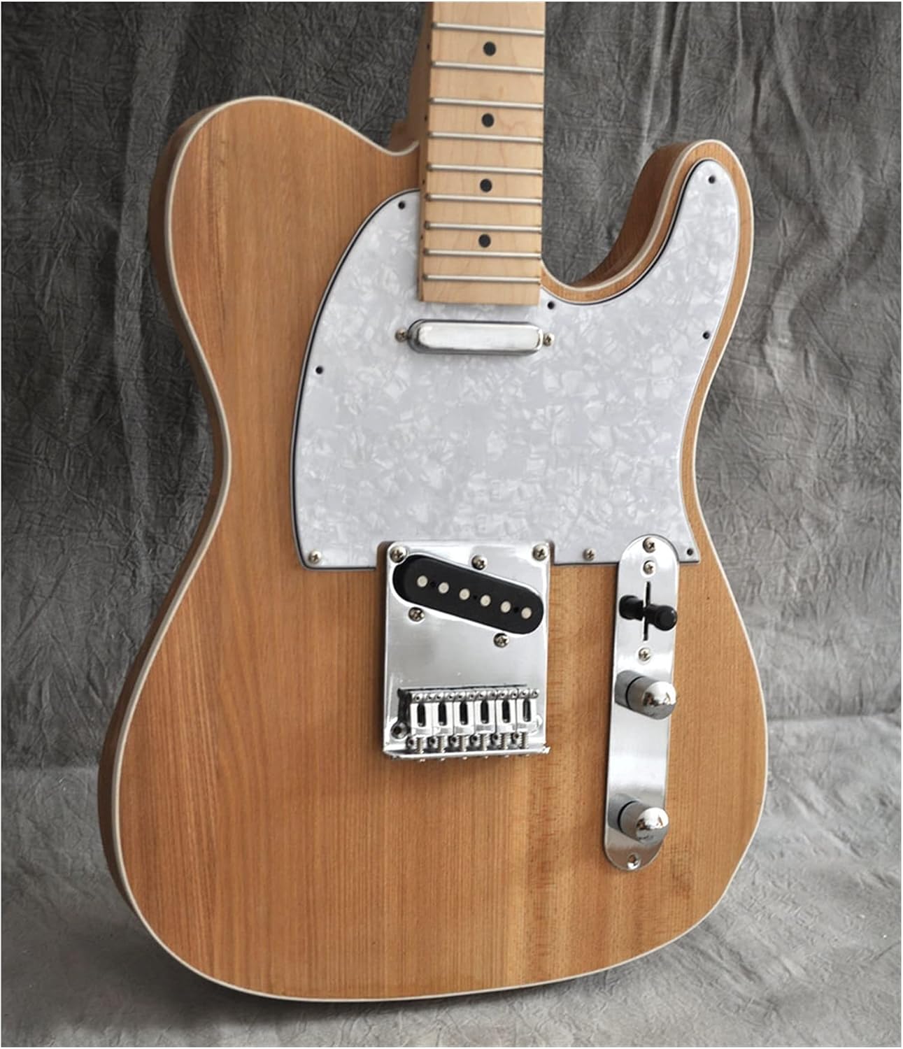 Unfinished Guitar Body Solid DIY Electric Guitar Making Toolkit Project Elm Body MAPE Neck and Fingerboard are Not Finished Suitable for TL Style Guitar DIY Accessory