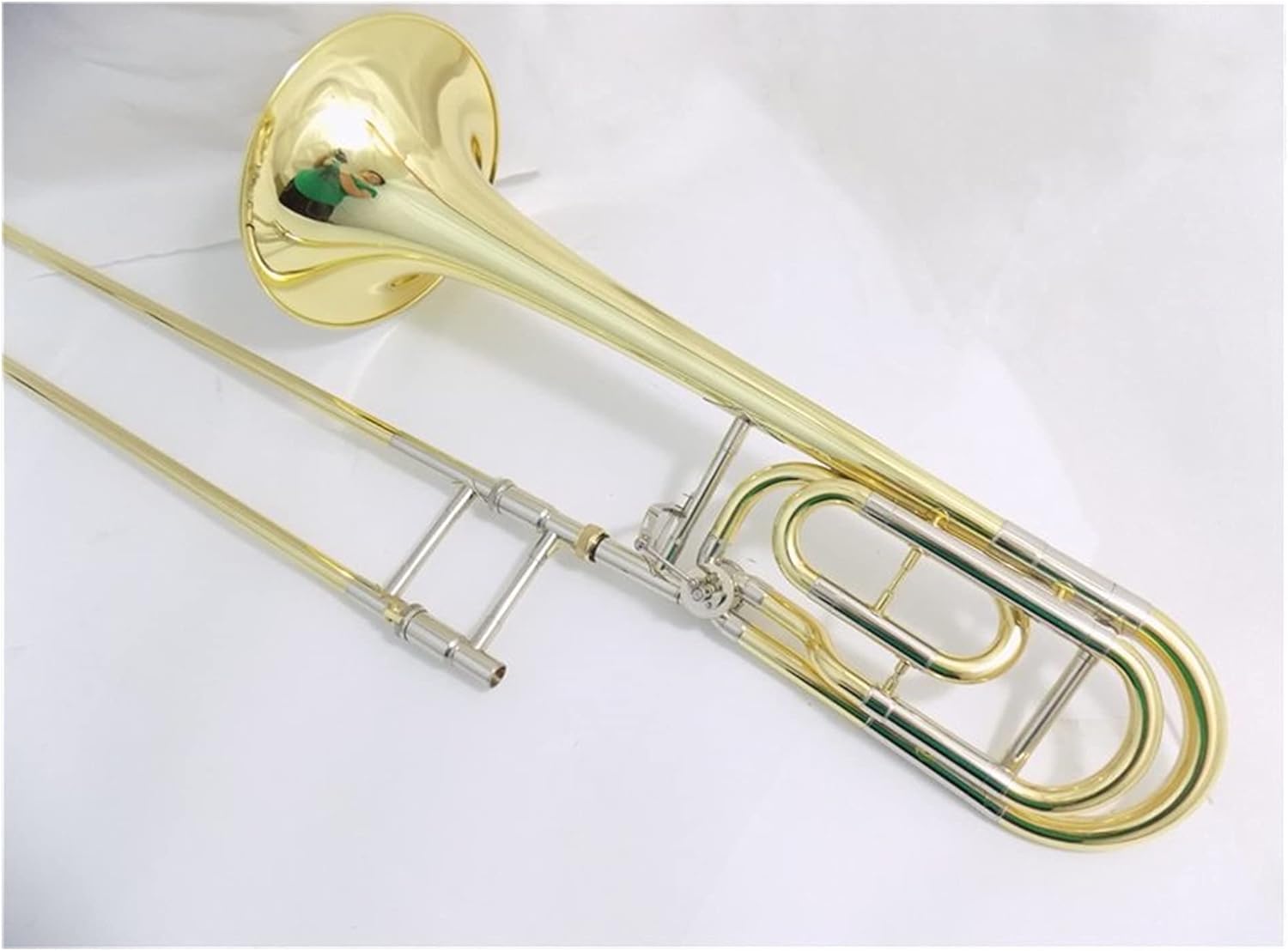 Student Trombone Bb Bass Trombones with Case Mouthpiece Slide Trombone Musical Instruments B Flat Trombon Lacquer Silver Plated Nickel Plated Trombone Kit