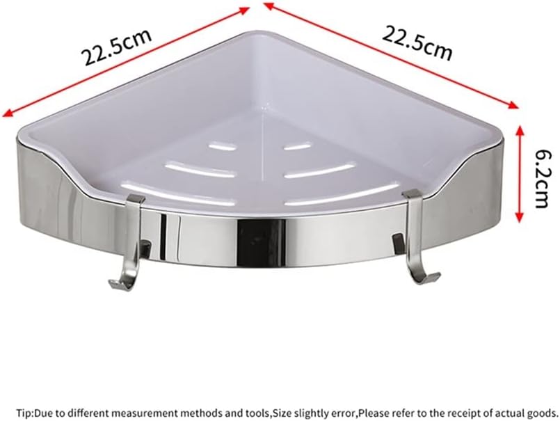 Gold Stainless Steel Corner Shower Caddy - Wall-Mount Triangle Storage Rack for Bathroom, Kitchen & Cosmetics - Brushed Nickel Finish, Durable ABS Plastic, Draining Design, Stylish Shelves(Gold Double