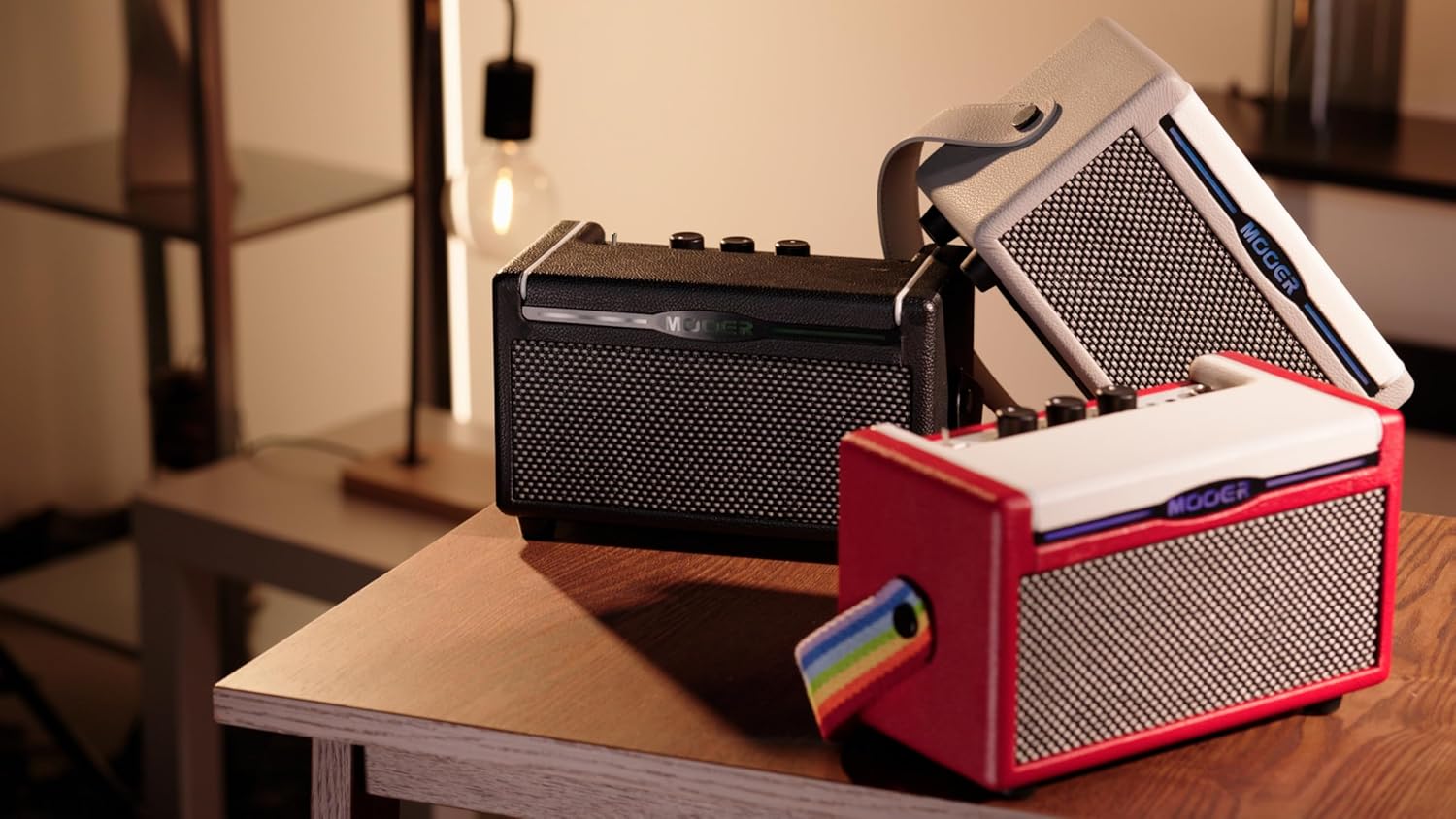 MOOER SD10i 10W Practice Guitar Amplifier Combo with Smart Effects App, Stero Sound Portable with LED Light, 49 Effects Types, 52 Amp Models, Loop, Drum Machine, Tunner (Black)