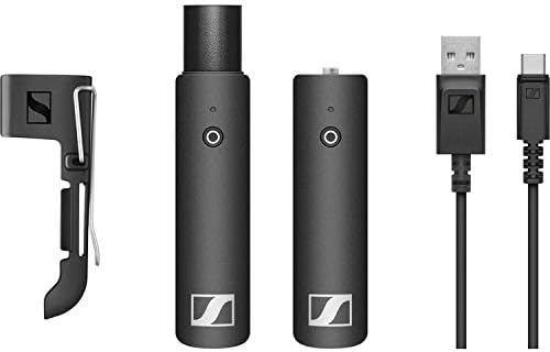Sennheiser XSW-D Presentation Base Set Wireless Microphone with RAVPower Luster 6700mAh Charger & Fastener Straps 10-Pack Bundle