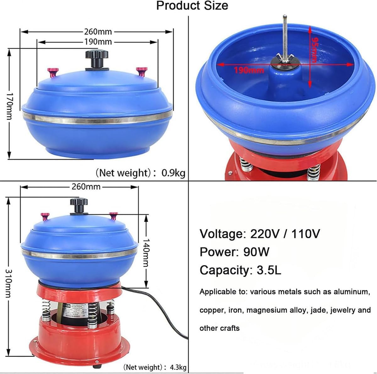 Vibration Polishing Machine, Polishing Shock Absorber Barrel Vibration Grinding Machine, Metal Deburring Machine gem Faceting Machine