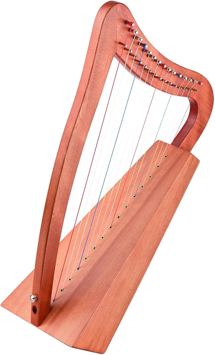Lyre Harp Set 15-String Lyre Harp Wooden String Instrument With Bag Strap Cloth Tuning Wrench Pickup For Beginners