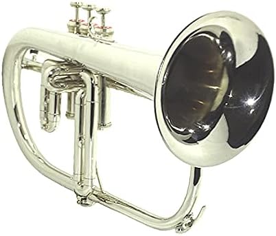 Bb Flat SILVER NICKLE Flugel Horn With Free Hard Case+Mouthpiece